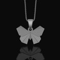Bild in Galerie-Betrachter laden, Silver Origami Butterfly Necklace - Elegant Folded Charm, Artistic Nature Jewelry, Perfect Delicate Gift for Her, Chic Feminine Pendant
