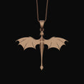 Load image into Gallery viewer, Valkyrie Acotar Velaris Necklace - Starry Night Court Mountains, Bookish Jewelry for Fans
