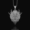 Load image into Gallery viewer, Silver Baldur's Gate 3 Medallion - Illithid Symbol, DnD Lover Gift, Mind Flayer Necklace, Netherese Brain Pendant, Gaming Jewelry
