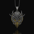 Load image into Gallery viewer, Silver Baldur's Gate 3 Medallion - Illithid Symbol, DnD Lover Gift, Mind Flayer Necklace, Netherese Brain Pendant, Gaming Jewelry
